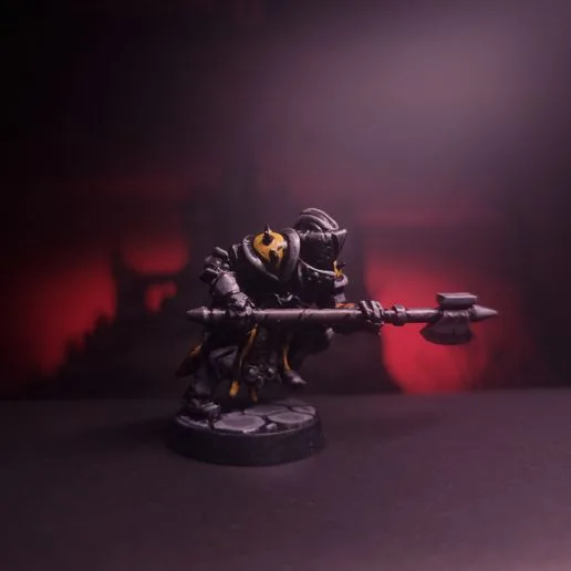 The Lawbringer - Pose 02 - Darkest Dungeon Inspired Hero for the Boardgame