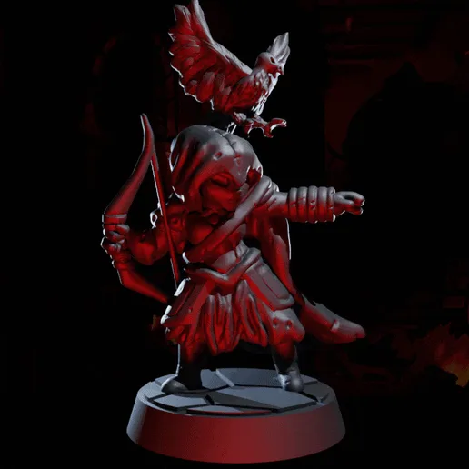 The Falconer - Pose 02 - Darkest Dungeon Inspired Hero for the Boardgame