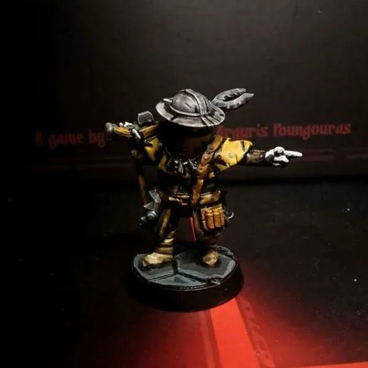 The Exterminator - Pose 02 - Darkest Dungeon Inspired Hero For The Boardgame