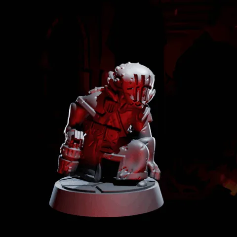 The Dredge - Pose 02 - Darkest Dungeon Inspired Hero for the Boardgame