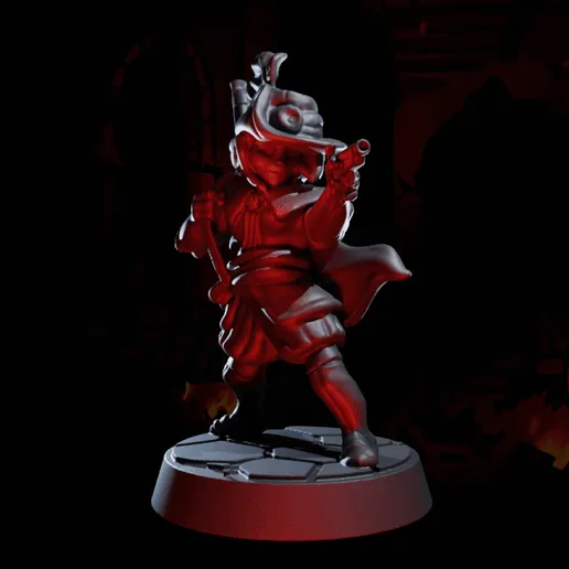 The Musketeer - Pose 02 - Darkest Dungeon Inspired Hero for the Boardgame