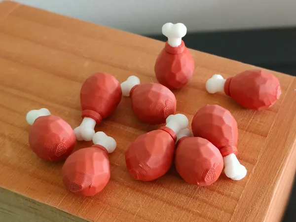 Chicken Drumstick Food Token / Miniature