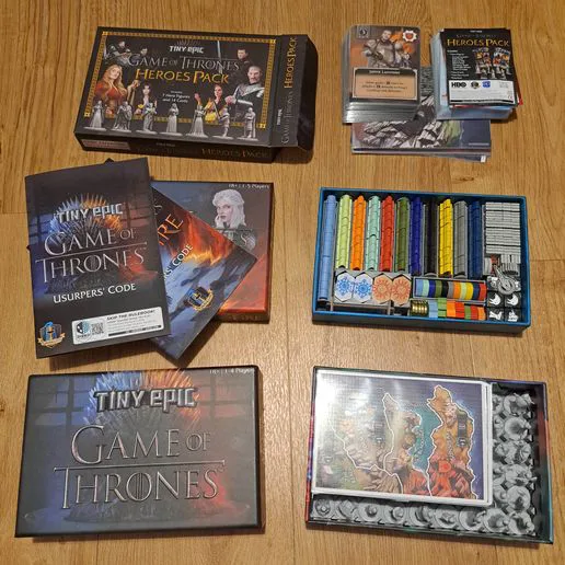Tiny Epic Game of Thrones Insert - Expansions + Sleeved
