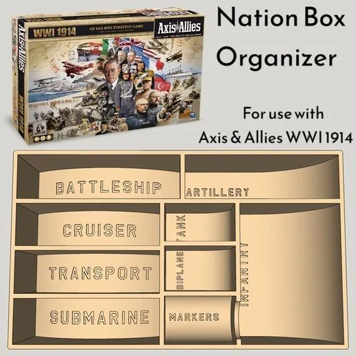 Axis & Allies WWI Nation Box Organizers