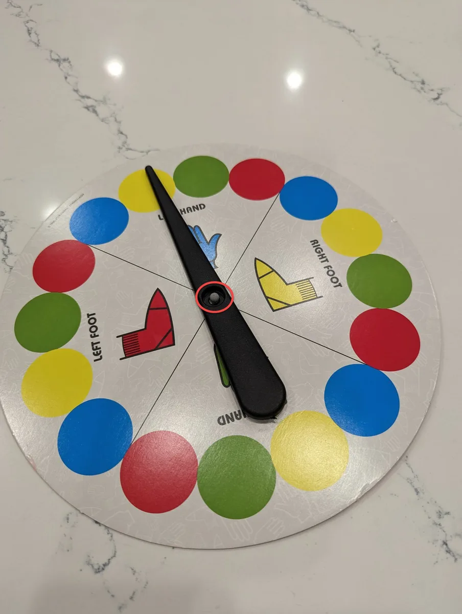 Twister Game Spinner Piece
