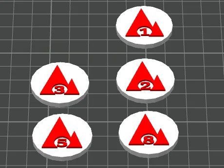 Flamme Rouge Mountain Tokens