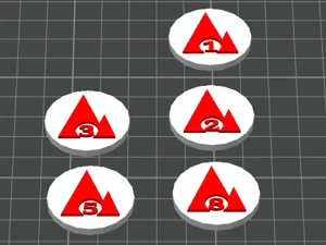 Flamme Rouge Mountain Tokens