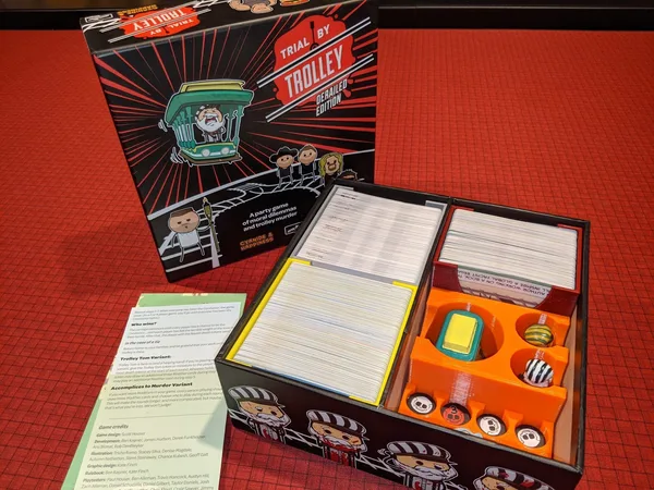Trial By Trolley Derailed Edition Board Game Box Insert Organizer