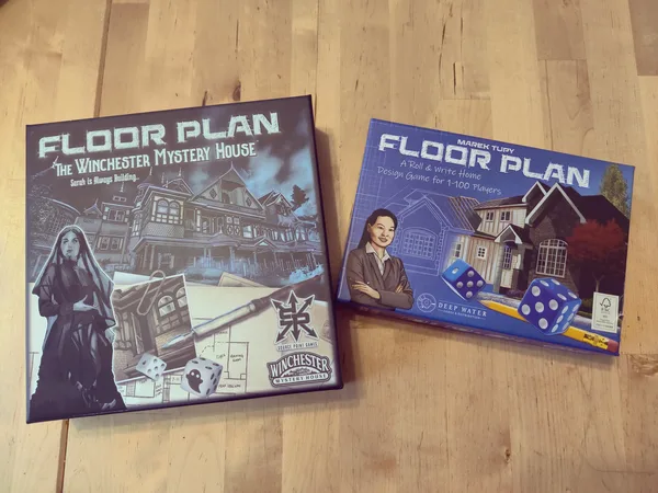 Floor Plan and Winchester House Floor Plan Combined Insert and Game Organizer