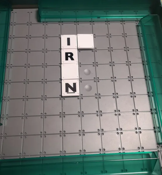 Upwords white letter tiles