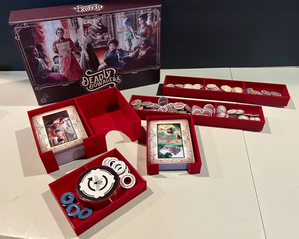Deadly Dowagers Board Game Insert