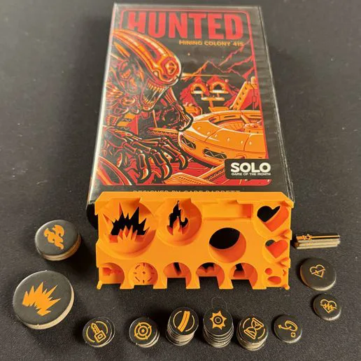 Insert for Hunted: Mining Colony 415 – Card & Token Gameplay Organizer – Fast Setup Storage