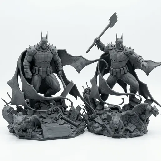 Batman Absolute Dual Pose - 32mm Batman Miniature Game Scale