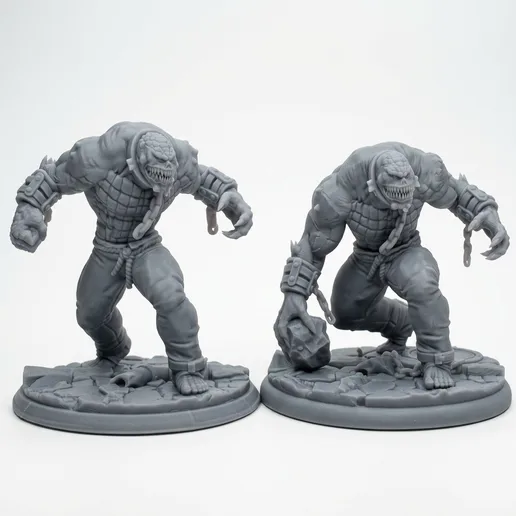 Killer Croc Arkham Dual Pose - 32mm Batman Miniature Game Scale