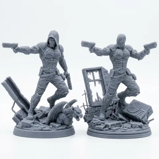 Red Hood Arkham Knight Dual Pose - 32mm Batman Miniature Game Scale