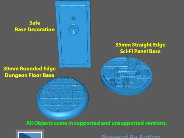 MCP / Batman Miniature Game Bases and Safe