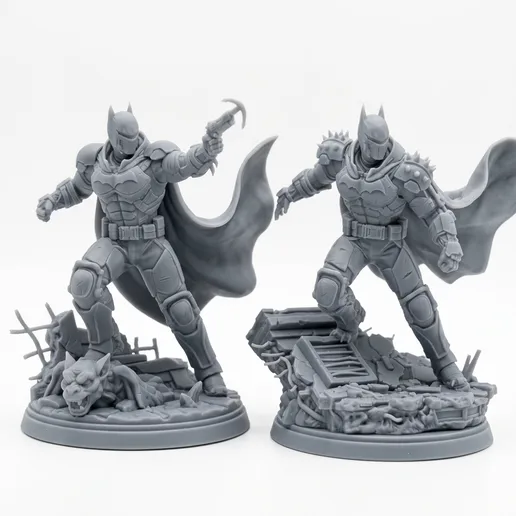 Batman XE Suit Dual Pose - 32mm Batman Miniature Game Scale