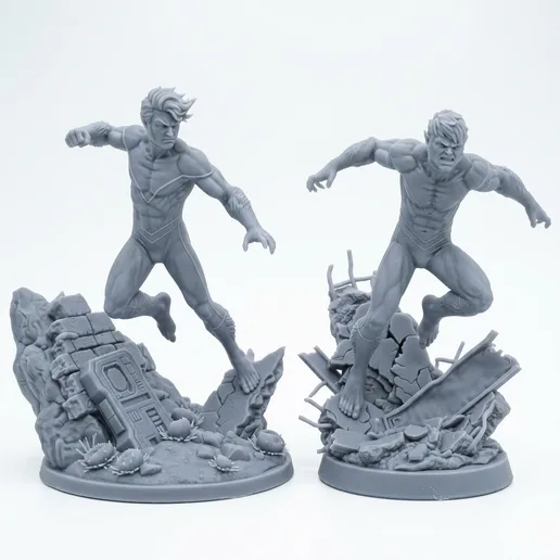 Beast Boy Teen Titans Dual Pose - 32mm Batman Miniature Game Scale