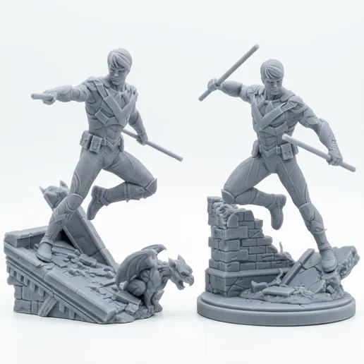 Nightwing Dual Pose - 32mm Batman Miniature Game Scale