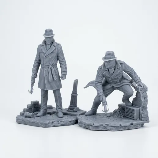Rorschach Dual Pose - 32mm Batman Miniature Game Scale