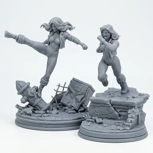 Black Canary  Dual Pose - Batman Miniature Game