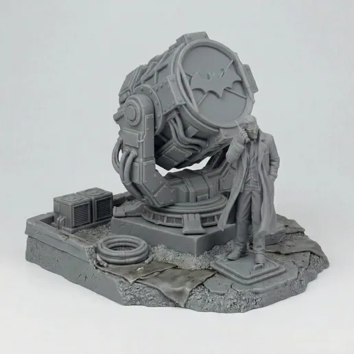 Commissioner Gordon  & Bat-Signal Projector - Batman Miniature Game