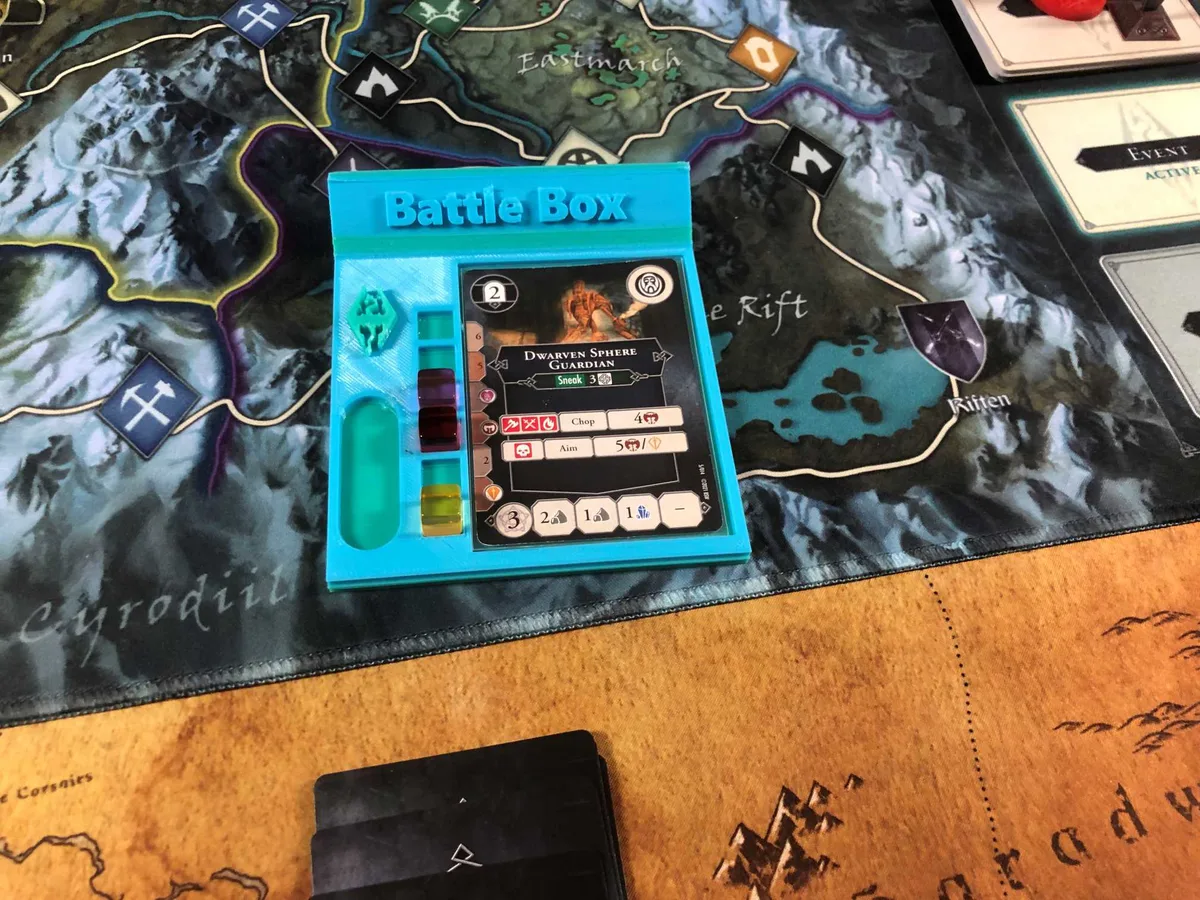 Skyrim - The Adventure Game - Board Game - Battle Card and Armor Cube Holder