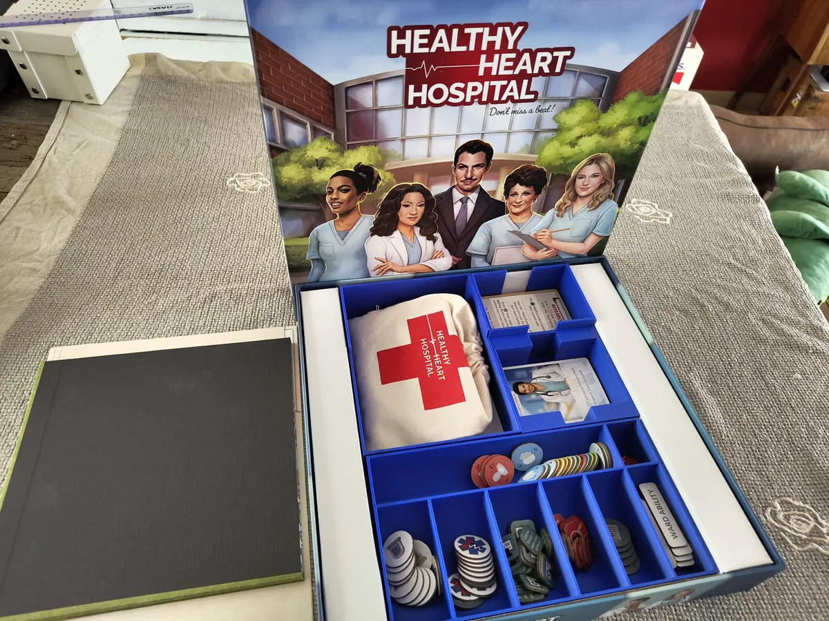 Healthy heart hospital boardgame insert organizer