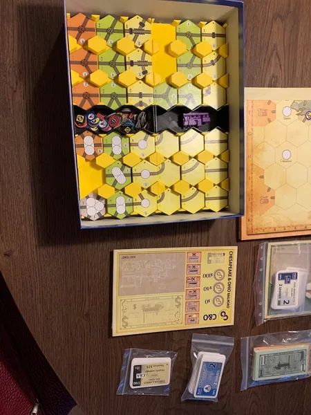 1830 Railwas & Robber Barons boardgame insert