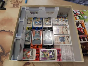 Heat: pedal to the metal board game insert w/ sleeved cards w/heavy rain w/ tunnel vision NO LID LIFT