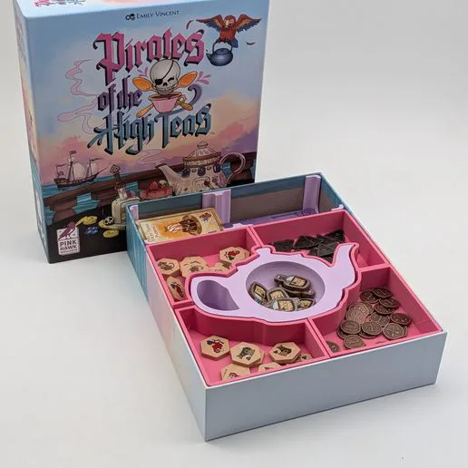 Pirates of the High Teas Board Game Insert / Organizer (Deluxe & Sleeved Compatible)