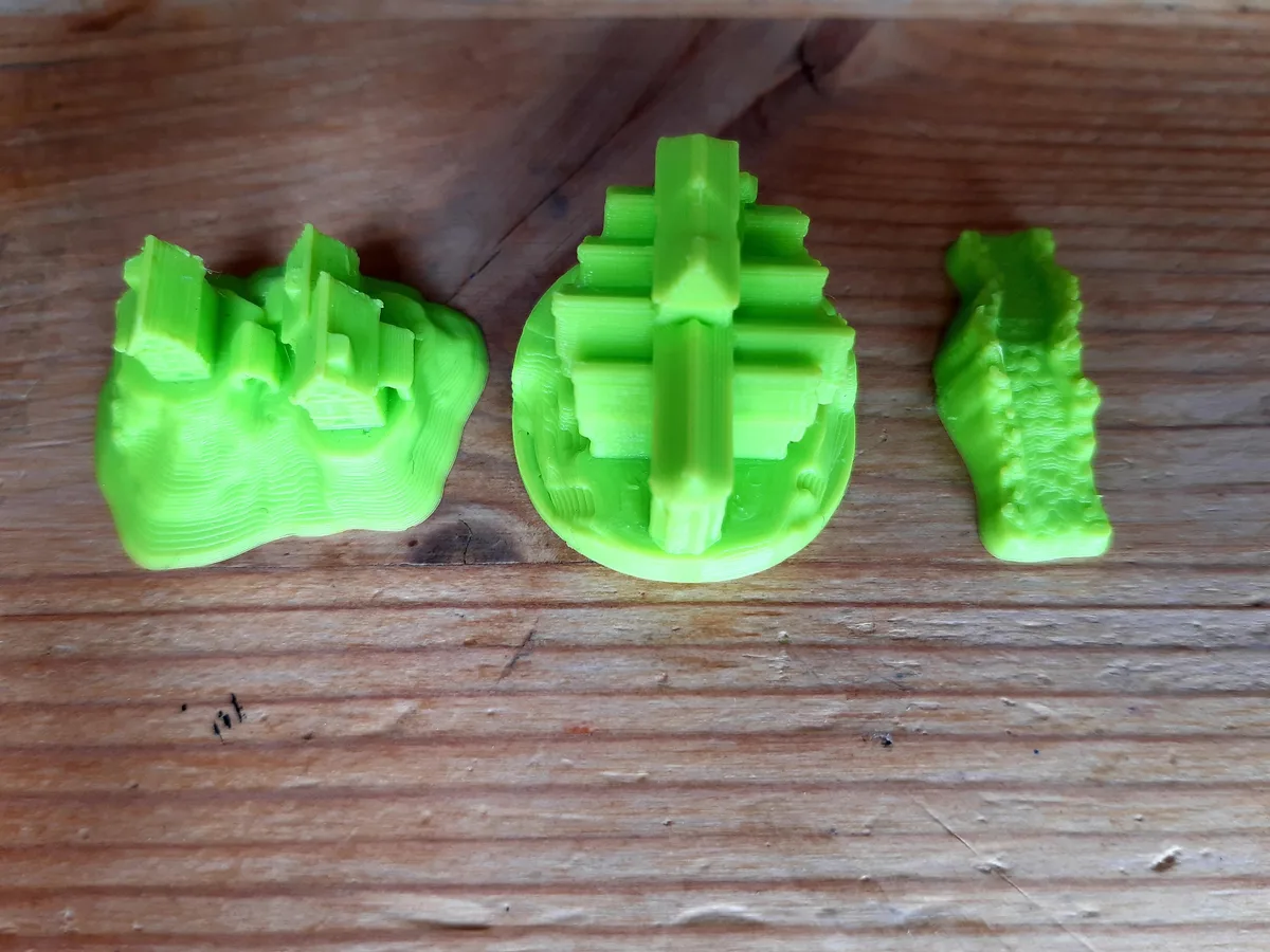 Playing pieces for 'The Settlers of Catan'