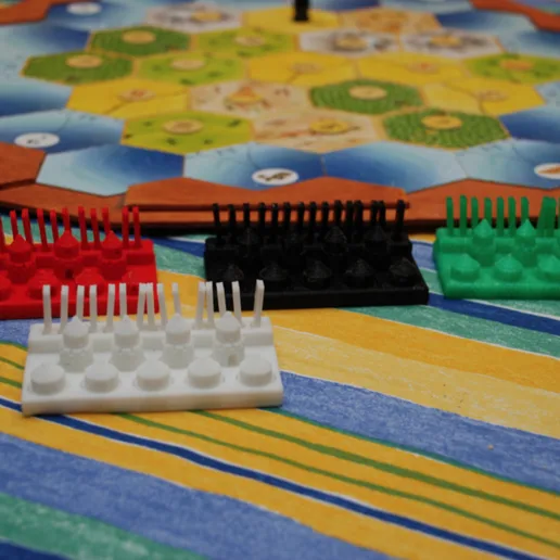Play figures for The Settlers of Catan