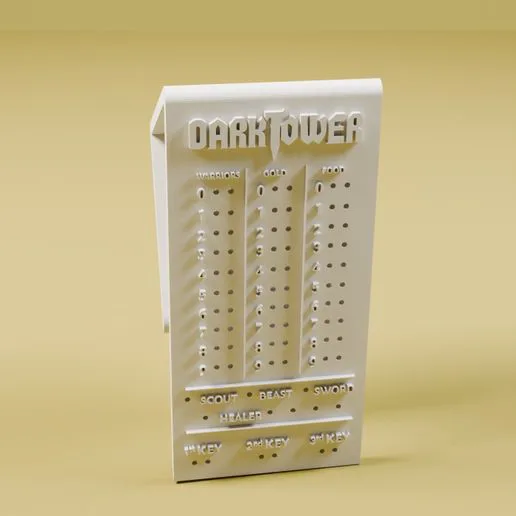 Dark Tower Player Peg Board Resource Tracker — STL File | Display | Gift