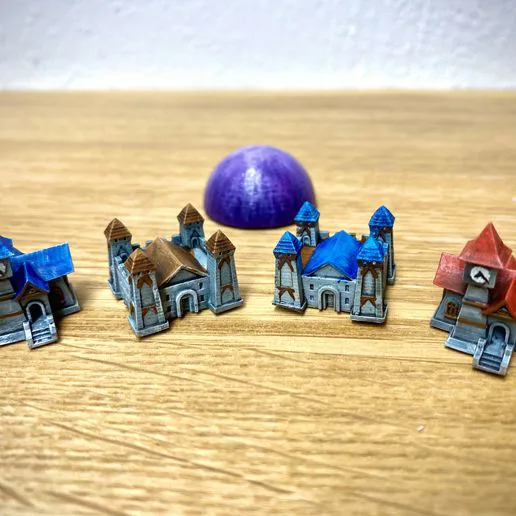 Warcraft inspired 3D buildings for board games