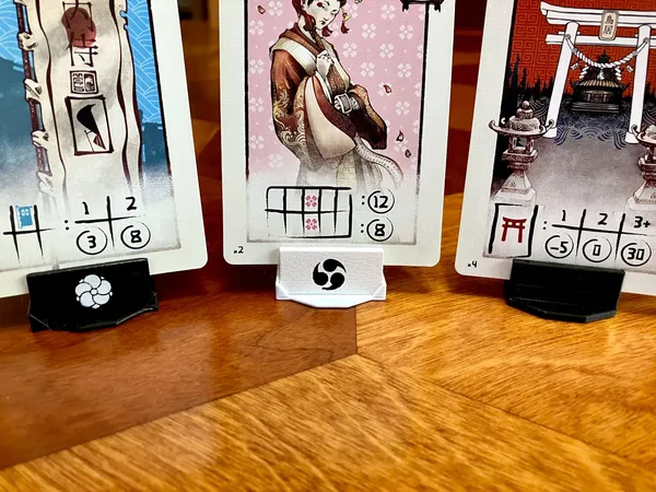 Card Holder and Base Clips for Naishi Board Game