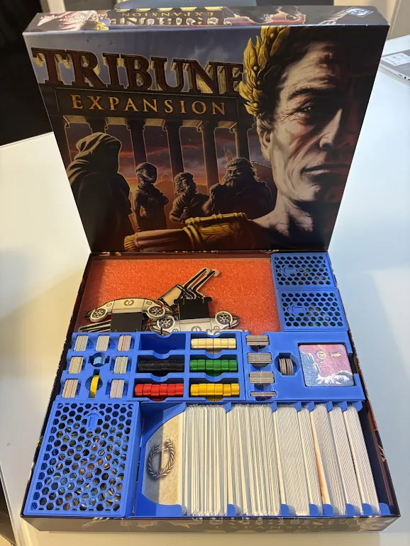 Insert for the boardgame Tribune+Expansion IN THE EXPANSION BOX
