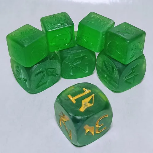 Dice damage Flesh and Blood 1-6 (16mm) (20mm)