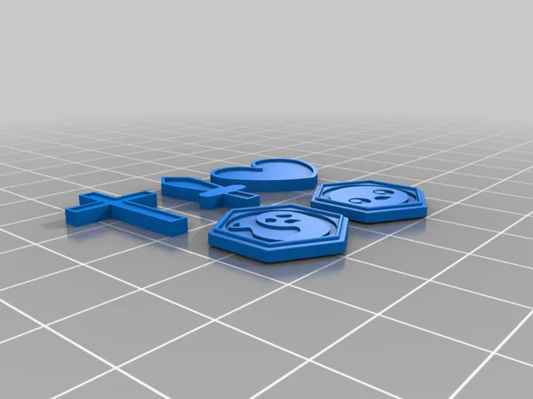 The Binding of Isaac: Four Souls Stackable Hexagon Tokens