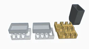 Vantage board game - box trays and card frame