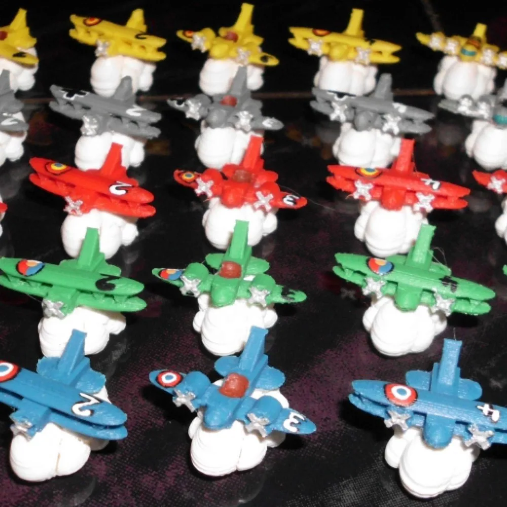 Planes on a cloud for the boardgame "L`Aèropostale"