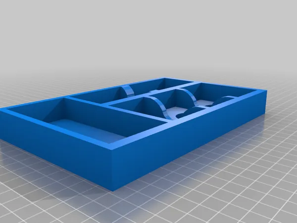 Tray for Penny Press (board game) - Stacks of stories + meeples