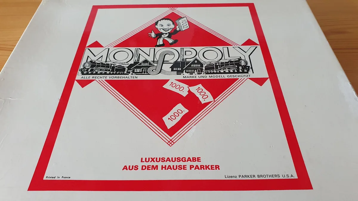 Monopoly 1985 Deluxe Edition - Inlay