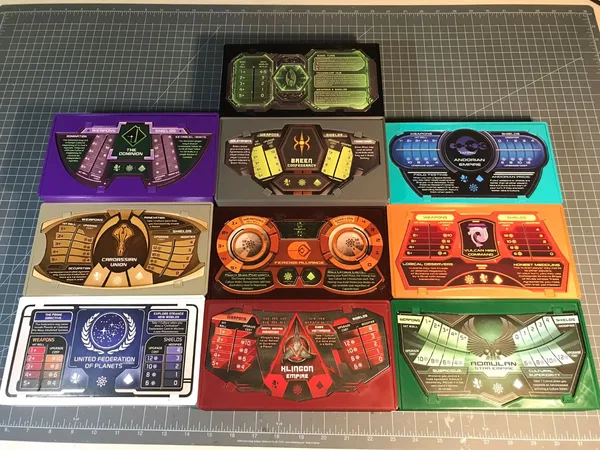 Star Trek Ascendancy civilization trays with lids