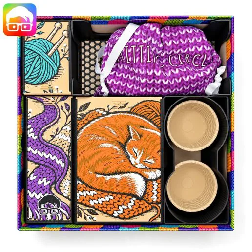 Knitting Circle organizer by @ammedia3d [tabletop board game inserts sku: KNIT001]