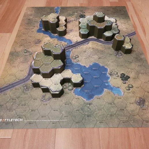 BATTLETECH TERRAIN MAP GRASSLAND #2 (A GAME OF ARMORED COMBAT)