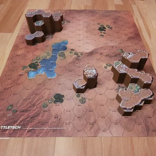 Battletech Terrain Map Desert #2 (A Game of Armored Combat)