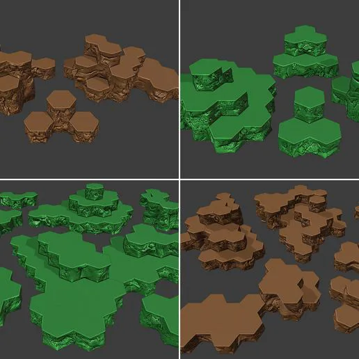 Battletech: A Game of Armored Combat maps 3d terrain bundle (detailed)