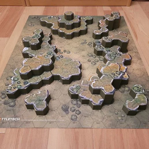 BATTLETECH TERRAIN MAP GRASSLAND #3 (A GAME OF ARMORED COMBAT)