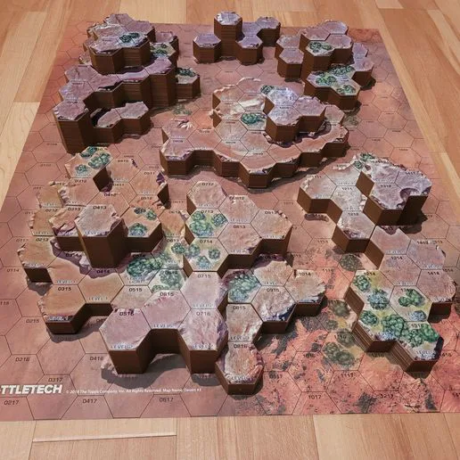 BATTLETECH TERRAIN MAP DESERT #3 (A GAME OF ARMORED COMBAT)